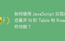如何使用 JavaScript 实现动态展开 N 阶 Table 和 Row 的功能？