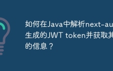 如何在Java中解析next-auth生成的JWT token并获取其中的信息？