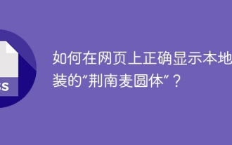 How to correctly display the locally installed 'Jingnan Mai Round Body' on the web page?