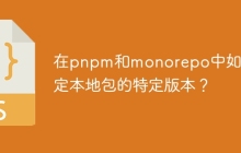 在pnpm和monorepo中如何指定本地包的特定版本？