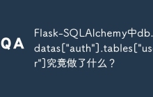 Flask-SQLAlchemy中db.metadatas["auth"].tables["user"]究竟做了什么？