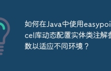 如何在Java中使用easypoi.excel库动态配置实体类注解参数以适应不同环境？