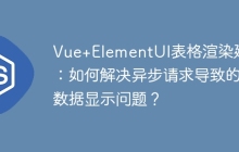 Vue+ElementUI表格渲染延迟：如何解决异步请求导致的数据显示问题？