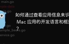 如何通过查看应用信息来识别 Mac 应用的开发语言和框架？