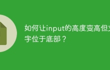 如何让input的高度变高但文字位于底部？