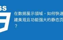 在数据展示领域，如何快速构建美观且功能强大的静态页面？