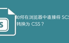 如何在浏览器中直接将 SCSS 转换为 CSS？