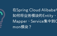 在Spring Cloud Alibaba中如何将业务模块的Entity、Mapper、Service集中到Common模块？