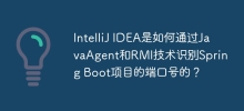 How does IntelliJ IDEA identify the port number of Spring Boot project through JavaAgent and RMI technology?