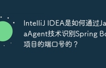 IntelliJ IDEA是如何通过JavaAgent技术识别Spring Boot项目的端口号的？