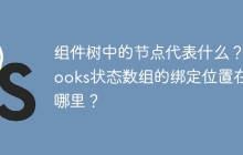 组件树中的节点代表什么？hooks状态数组的绑定位置在哪里？