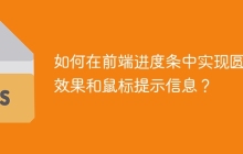 如何在前端进度条中实现圆环效果和鼠标提示信息？