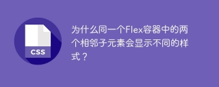 为什么同一个Flex容器中的两个相邻子元素会显示不同的样式？