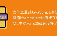 为什么通过JavaScript动态赋值iframe的src比直接在HTML中写入src加载速度慢？