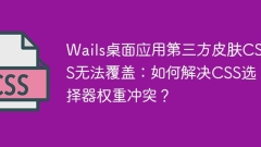 WailsデスクトップアプリケーションサードパーティスキンCSSは上書きできません：CSSセレクターの重量競合を解決する方法は？