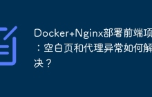 Docker+Nginx部署前端项目：空白页和代理异常如何解决？