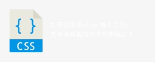 如何使用 rollup 导入 css 文件并将其作为字符串输出?