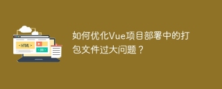 如何优化Vue项目部署中的打包文件过大问题？
