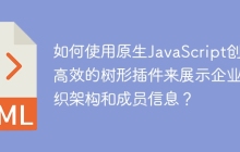 如何使用原生JavaScript创建高效的树形插件来展示企业组织架构和成员信息？