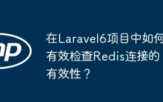 Laravel6 프로젝트에서 Redis 연결의 유효성을 효과적으로 확인하는 방법은 무엇입니까?