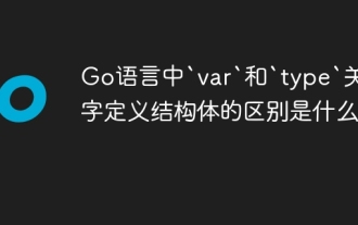 What is the difference between `var` and `type` keyword definition structure in Go language?