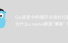 Go语言中的循环与指针问题：为什么v.name都是“博客”？