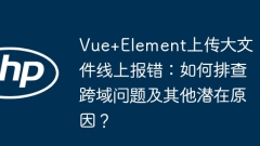 Vue Element uploads large files online errors: How to troubleshoot cross-domain problems and other potential causes?