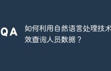 如何利用自然语言处理技术高效查询人员数据？