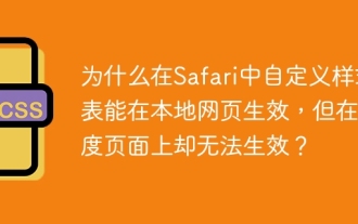 Warum können benutzerdefinierte Stilblätter auf lokalen Webseiten in Safari, nicht jedoch auf Baidu -Seiten wirksam?