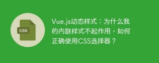 Vue.js dynamic style: Why my inline style doesn't work, how to use CSS selector correctly?