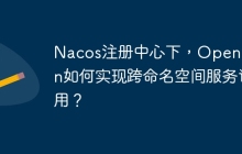 Nacos注册中心下，OpenFeign如何实现跨命名空间服务调用？