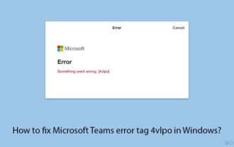 Comment corriger la balise d'erreur des équipes Microsoft 4VLPO sous Windows?