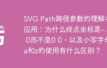 SVG Path路径参数的理解与应用：为什么终点坐标是-.1 0而不是0 0，以及小写字母a和z的使用有什么区别？