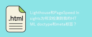 Lighthouse和PageSpeed Insights为何没检测到我的HTML doctype和meta标签？
