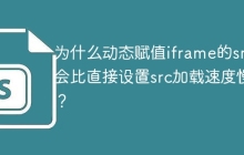 为什么动态赋值iframe的src会比直接设置src加载速度慢？
