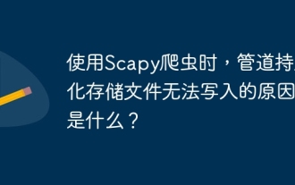 Was ist der Grund, warum Pipeline persistente Speicherdateien bei der Verwendung von Scapy Crawler nicht geschrieben werden kann?