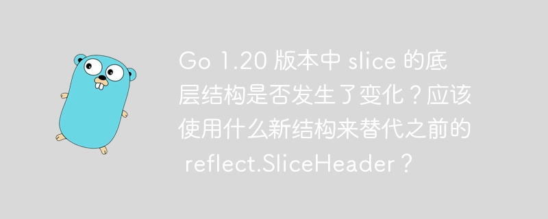 Go 1.20 版本中 slice 的底层结构是否发生了变化？应该使用什么新结构来替代之前的 reflect.SliceHeader？-小浪学习网