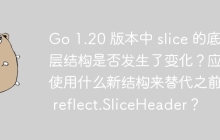 Go 1.20 版本中 slice 的底层结构是否发生了变化？应该使用什么新结构来替代之前的 reflect.SliceHeader？