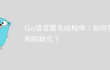 Go语言匿名结构体：如何声明和初始化？