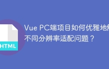 Vue PC端项目如何优雅地解决不同分辨率适配问题？