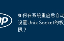 如何在系统重启后自动设置Unix Socket的权限？
