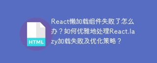 React懒加载组件失败了怎么办？如何优雅地处理React.lazy加载失败及优化策略？