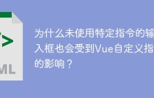 为什么未使用特定指令的输入框也会受到Vue自定义指令的影响？