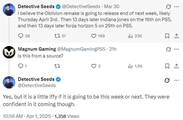 《上古卷轴4》重制版或将于本周内公布 期待吗？