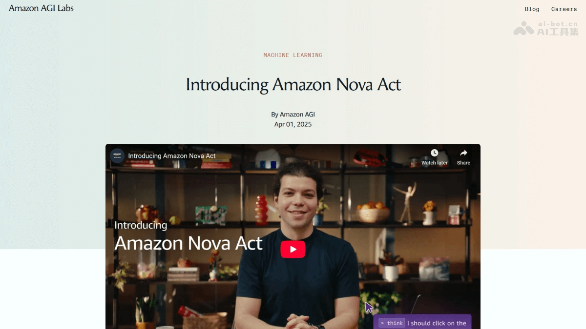 Amazon Nova Act— 亚马逊推出的通用 AI 智能体,自主执行网页任务
