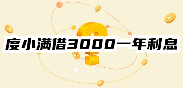 度小满借3000一年利息多少?看三种还款方式下的利息估算