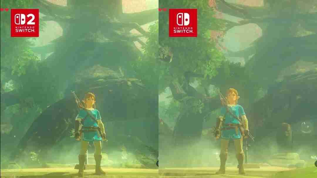 要买升级包吗?《塞尔达传说》Switch 2和1画质对比