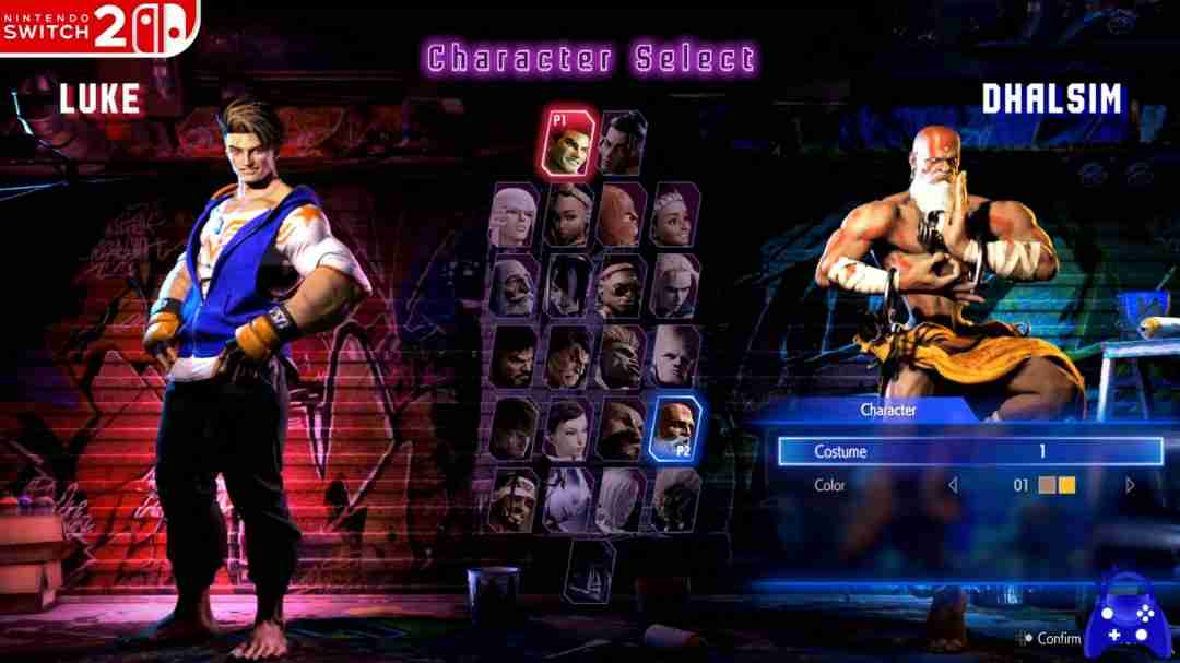 《街头霸王6》PS4、Switch2、PS5画面对比视频