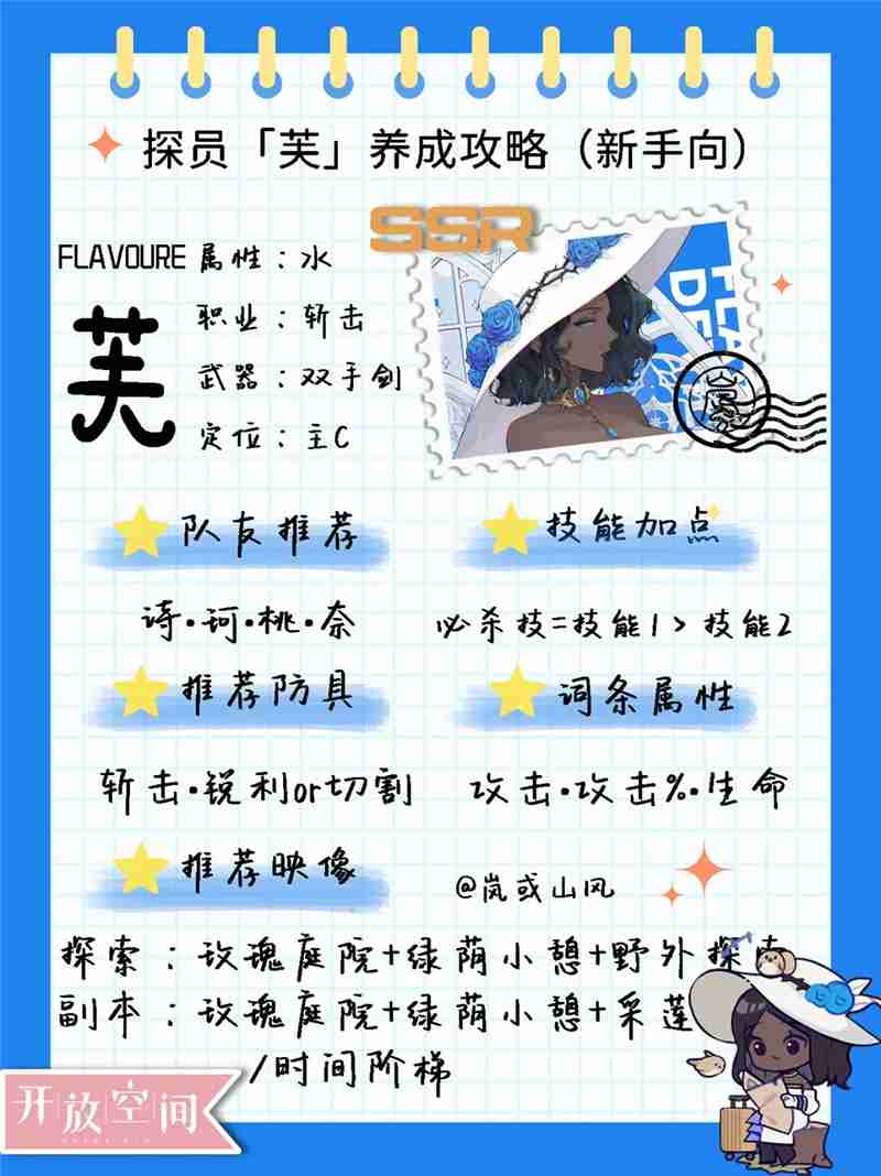 开放空间探员芙培养攻略指南