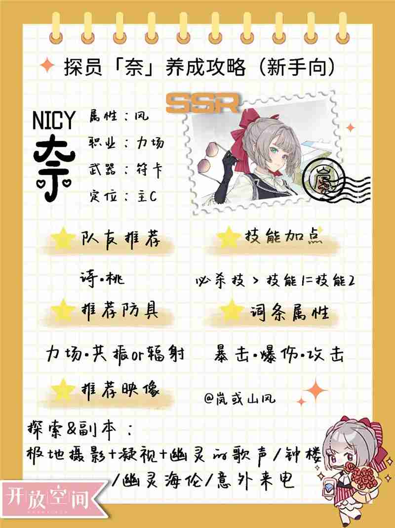 开放空间探员奈培养攻略指南
